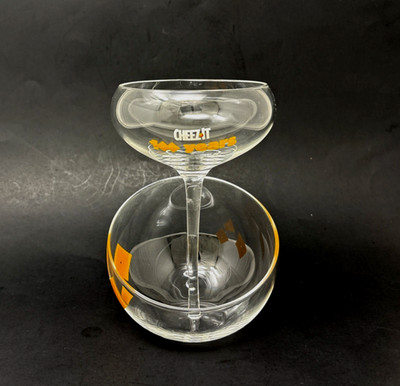 CHEEZ-IT 100th Anniversary CRACKER COUPE GLASS Limited Edition VHTF Collectible