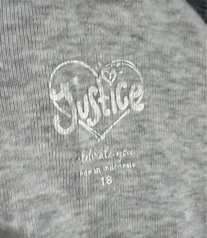 Chaqueta con capas de lentejuelas con cremallera para niñas - gris Justicia Foto 4 de 4