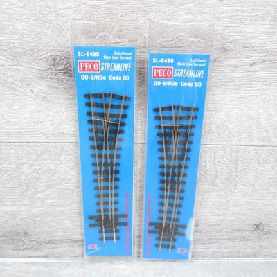 PECO SL-E495, SL-E496 - HOe - Weiche rechts + links, Code 80 - OVP - #BI11363