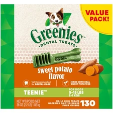 Greenies Teenie Dog Dental Treats Sweet Potato 36oz (130ct)