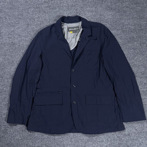 Eddie Bauer, Eddie Bauer Blazer Jacket Mens 48 Blue Ultimate Voyager Travex Stretch Travel