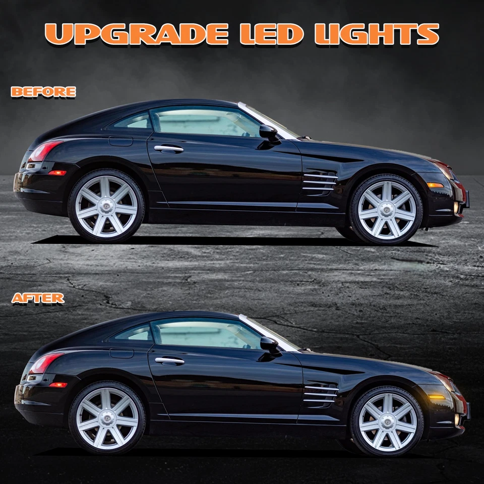 For 2004-2008 Chrysler Crossfire Front Rear Bumper Fender LED Side Marker Light - Изображение 2 из 4