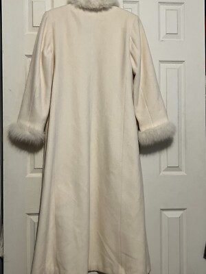 Marvin Richards Women's Church Winter White Fox fur lambswool long