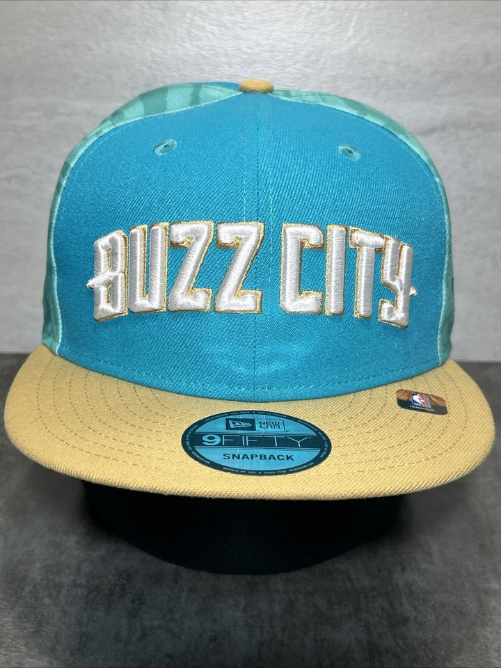 Charlotte Hornets 帽子 9Fifty 平沿帽 "Buzz City" 渐变拼字标志帽 H66 — 第 2/4 张图片