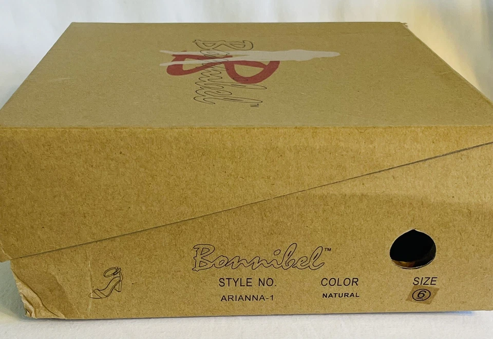 Bonnibel Arianna Gamuza Natural Punta Abierta Correa de Tobillo Tacones Bloque, Talla 6, NUEVO Foto 4 de 4