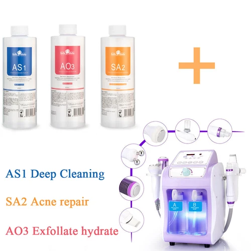 3X 400ML Aqua Peeling Solution for 6 in 1 Facial Spa Beauty Machine sraf1323
