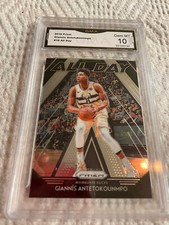GIANNIS ANTETOKOUNMPO BUCKS 2018 PRIZM ALL DAY # 18 GRADED 10 L@@@K