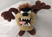 Vintage Taz Stuffed Plush 1994 Tyco Looney Tunes Tasmanian Devil Stuffed Animal