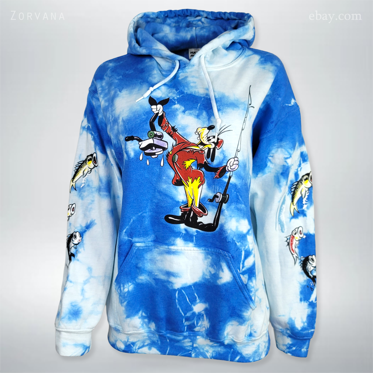 Disney Goofy ''How to Fish'' Pullover Hoodie | Blue Sky Collection