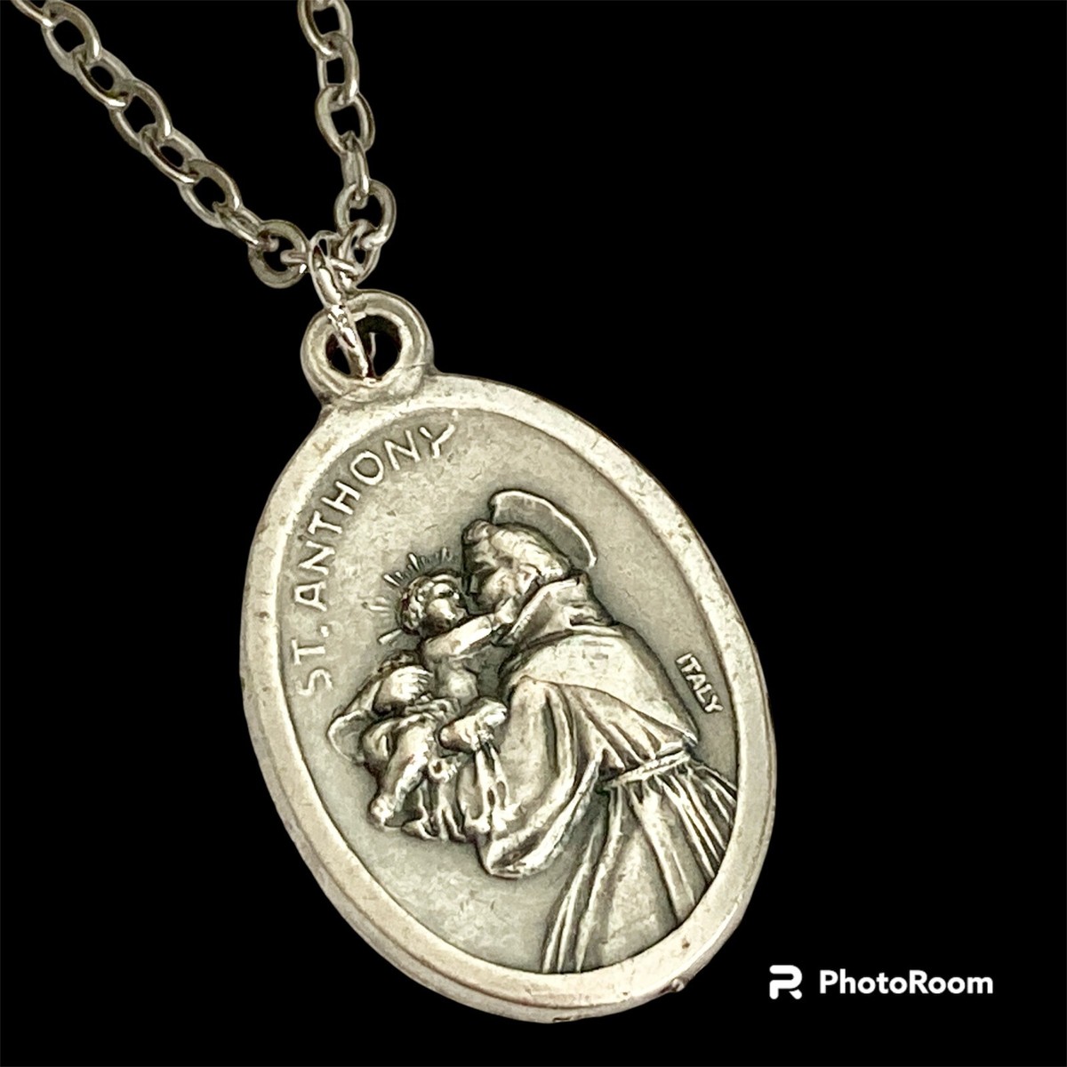 Vintage Anthony Medal Necklace Italy 18