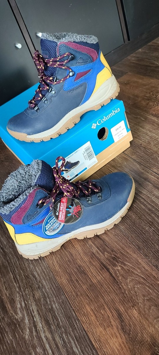Columbia Women's Sz Yoncalla Blue Waterproof Insulated Hiking Boots  YL9732-464