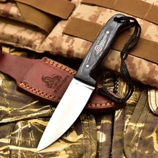 Personalized Skinner Knife – Camping/Bushcraft Fixed Blade, Groomsmen Gifts
