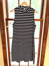 GAP  T shirt/ jersey dress Size L Black stripe Pre-owned