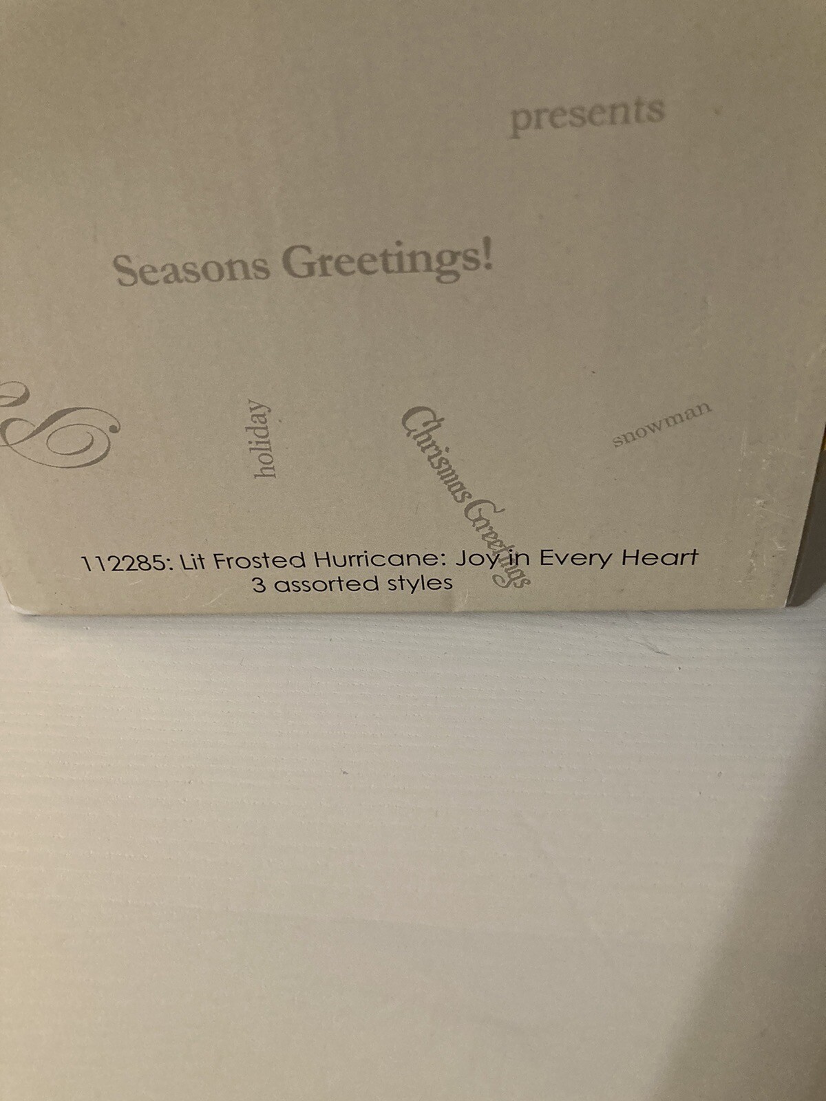 Kirkland Joy In Every Heart Cracked Glass Hurricane Lamp Decorative