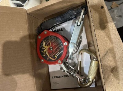 Honeywell Home Scorpion 9-Foot Personal Fall Limiter with Twist-Lock Carabine...
