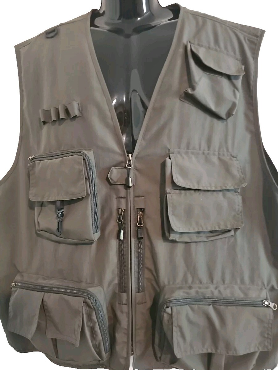 AKSADS OUTDOOR Utility Mesh Lined Vest Mens 3XL Green Zip AKSADS OUTDOOR Utility Mesh Lined Vest Mens 3XL Green Zip