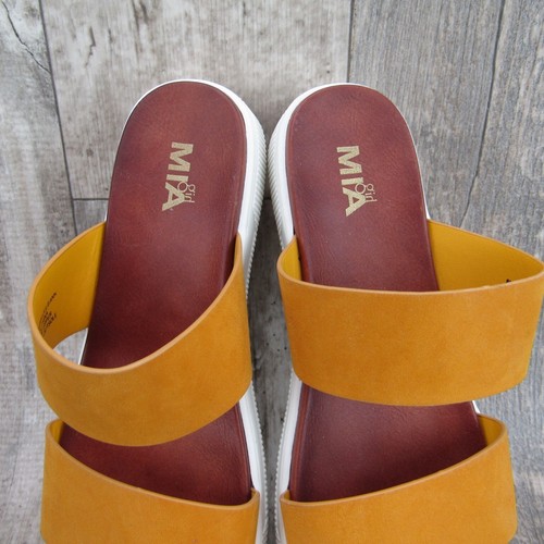 Mia Womens Julieann Platform Slip On Two Strap Sandals Sz 8 - Picture 8 of 11