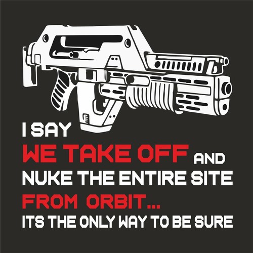 TAKE OFF AND NUKE THE ENTIRE SITE T-SHIRT > Funny Geeky Alien Film Gift Mens Top - Picture 12 of 22