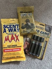 Hunters Specialties Speed Camo, Camo Off & Scent-a-way Control Wipes