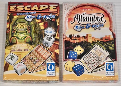 Pair of Roll & Write Games - Alhambra and Escape - Queen Games - NEW ...