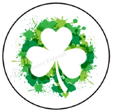 CLOVER SHAMROCK ST PATRICKS DAY ENVELOPE SEALS LABELS STICKERS PARTY FAVORS