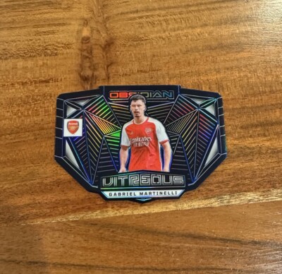 Gabriel Martinelli 2023-24 Panini Obsidian Vitreous Blue Etch /30 NRMT+ Arsenal