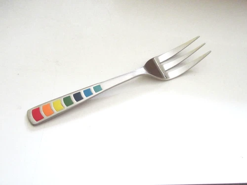FIESTA MASQUERADE RAINBOW MEAT FORK, 9" long