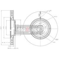 Maxgear 2X Bremsscheibe Vorne Ø356 Mm InnenbelüFtet FüR Audi A6 Avant 4G5 C7