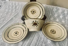 (4) Handmade Pottery Dishes / Bowls Saucers