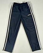 Adidas Track Pants Boy's Youth Size 5 Black With White Stripes