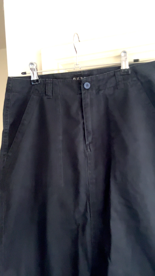 Vintage 90s Guess Jeans Cargo Midi Skirt Black Size 14 eBay