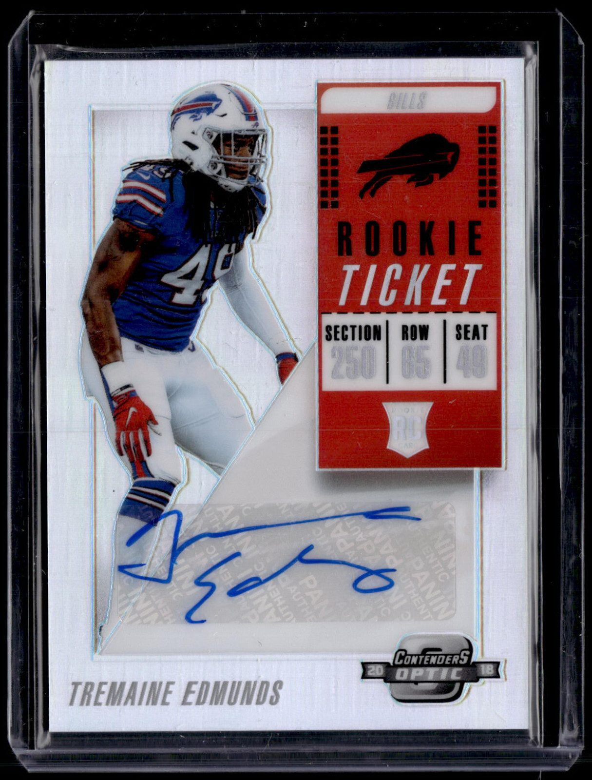 2018 Panini Contenders Optic Holo #148 Tremaine Edmunds Auto RC Rookie