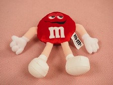 Vintage M&M Red Mars Candy Posable Stuffed Animal Plush Doll Toy