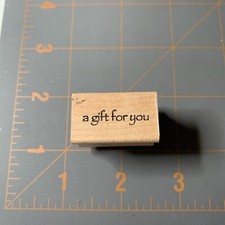 Impress- Wood Mounted Stamp A Gift For You Christmas Present Tag