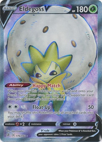 Eldegoss V Full Art 176/192 Ultra Rare Rebel Clash Pokemon TCG