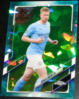 2020-21 Topps Chrome UCL Sapphire Edition Kevin De Bruyne Aqua # 109/150 2021