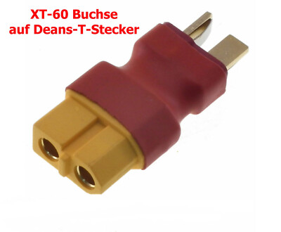 2er Pack - Adapterstecker XT-60 Buchse auf Deans-T Stecker kabellos