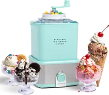 Nostalgia Electric Ice Cream Maker - Old Fashioned Soft Serve Ice Cream Machine 