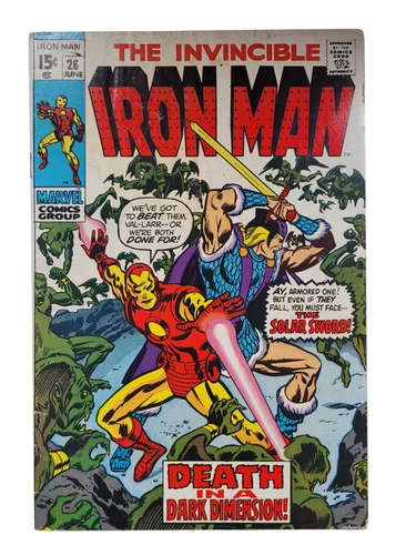 Iron Man 26 Marvel Comics 1970 The Solar Sword! Vintage Raw 3.0 / 3.5 Bronze Age