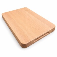 Beech Wood Chopping Block Thick Oiled Cutting Board 30x20x4 cm Wooden World
