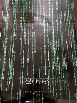 2003 The Matrix Reloaded ADVANCE HOLOFOIL MOVIE Poster Original Rolled SS 40x27 
