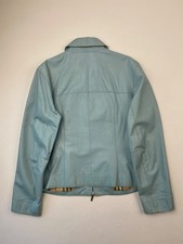 Burberry Leather Outer Shell Blue Coats, Jackets & Vests for Women