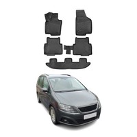 Omac Gummimatten FußMatten FüR Seat Alhambra 2010-2015 TPE Automatten Schwarz 5X