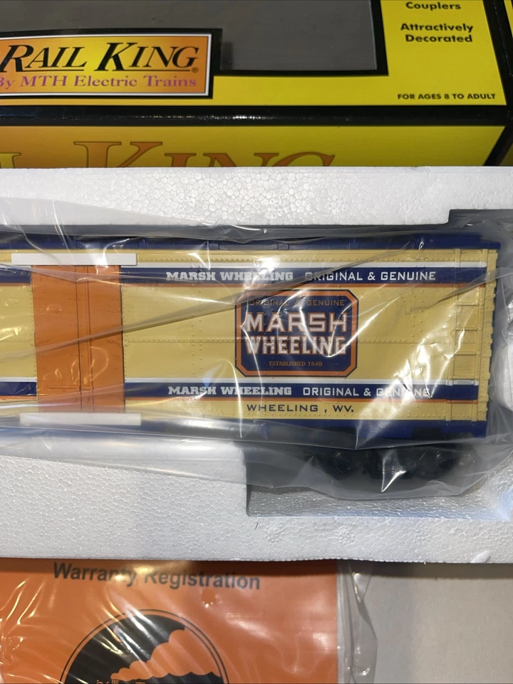 Rail King by MTH Electric Trains Marsh Wheeling Cigars Modern Reefer #30-7854 - Image 3 of 4