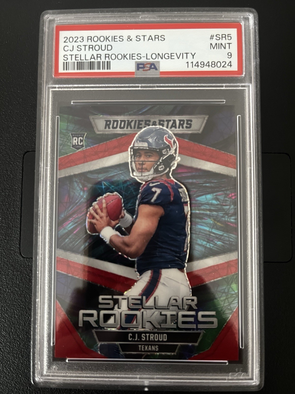 2023 Rookies & Stars - Stellar Rookies C.J. Stroud #SR-5 Longevity Prizm PSA 9