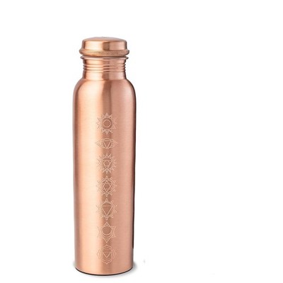 Reines Kupfer Trinkflasche mit Heiligem 7 Chakra Trinkgeschirr Gesundheit...