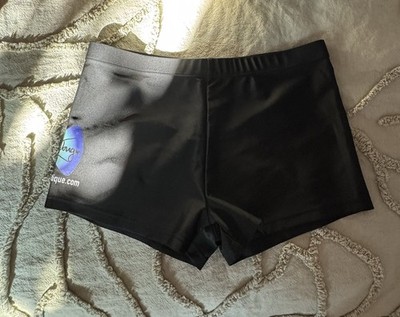 NWOT Leanne Wong cartwheel BAR SHORTS size 13 GYMNASTICS DANCE BLACK