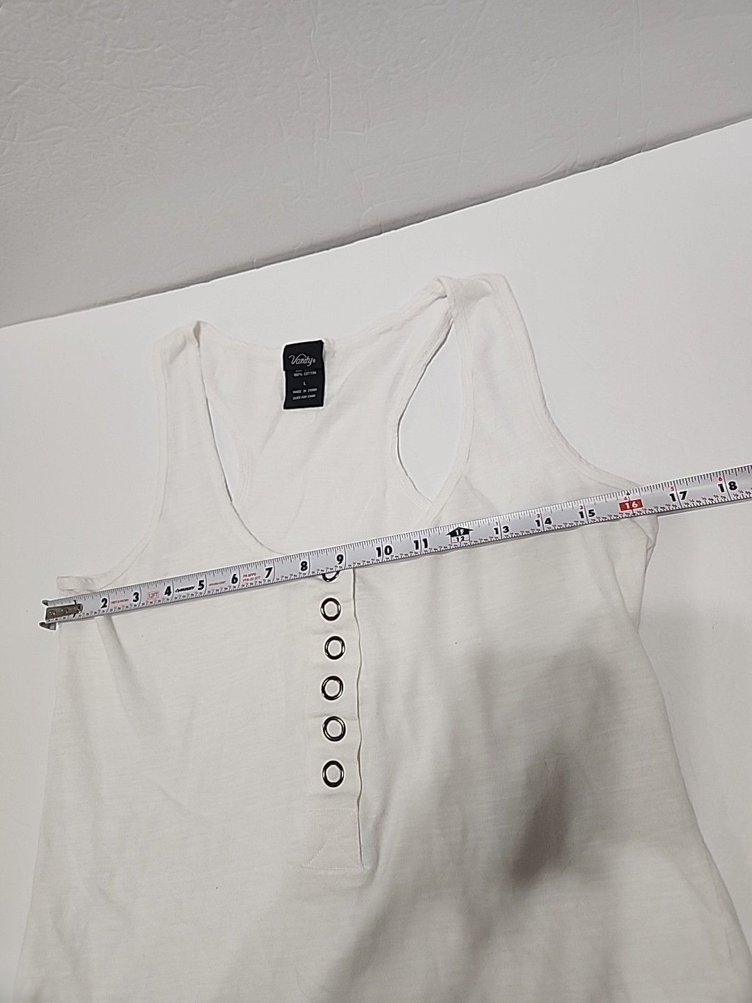 Vanity- Partial Button Front Tank Top- Junior's- … - image 6