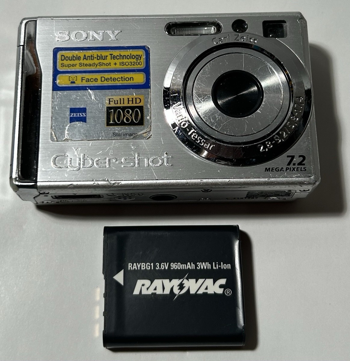 Sony Cyber-shot DSC-W80 Digital Camera Optical Zoom Silver TESTED