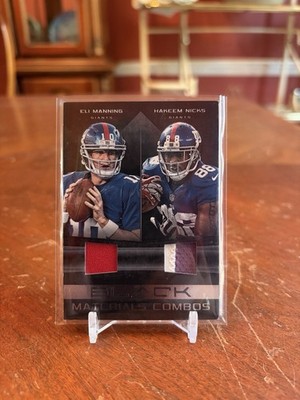 2012 Panini Black Materials Combo Manning Nicks #49 Game Used Jerseys